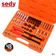 48Pcs Thread Repair Thread Chaser Tool Set Cleaner Rethreading Master Kit Au
