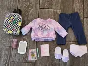 Costco Casual School Day American Girl Doll Clothes And Back Pack & Accessories