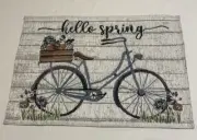 Easter/Spring Placemats “Think Spring” 13” x 19” Set Of 6 NEW