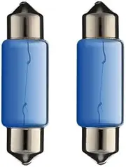 2 x SV8.5 5 W 10 x 36 24 V Blue Light Bulb Car Motorcycle Moped Scooter Tractor Truck Van