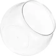 Yardwe Clear Round Plastic Fish Tank Unbreakable Desktop Aquarium for Goldfish Turtles Compact Minimalist Design for Office Home Use Break Resistant Fall Resistant