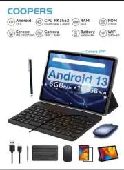 Coopers Tablet 2024. 10 Inch. Android 13. 6GB Ram. WIFI. Camera. Keyboard, Mouse