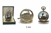 STEAM ENGINE POCKET WATCH