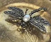 Heidi Daus Crystal Dragonfly Brooch Quivering wings