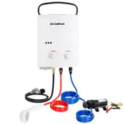 Camplux Portable Propane Gas Water Heater & Pump Kit | 5L Tankless System | Auto Cut-Off | Freeze Protection | Outdoor Shower
