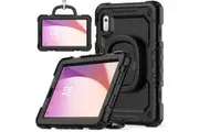 WASSUP Lenovo Tab M9 HD 9 inch (TB-310FU) 2023 Case With Screen Protector 360 Degree Handle Ring Folding Stand-Black&Black