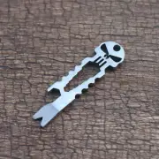 Titanium TC4 Skull Outdoor Keychain EDC Crowbar Tactical Pry Bar Opener Crowbar