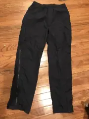 LL Bean Mountain Classic Wind Pants Mens Large Full Zip Black 32 Inseam