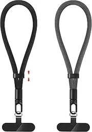 knIykmr Phone Lanyard, 2 Pack Adjustable Cell Phone Lanyard Strap, Hand Wrist Strap Lanyard with Tether Tabs for Mobile Phone