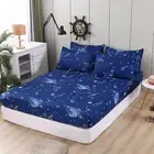 Kid's Space Fitted Sheet Mattress Protector Cotton Bed Sheet Set Queen King