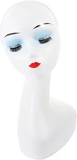LIFKOME Plastic Wig Stand Display Holder Mannequin Head for Wigs Hats Smooth Surface Practical Organizer for Barber and Hair Salons for Displaying Hats Hairpieces