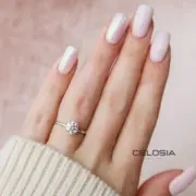 1.2 CT Round Moissanite Engagement Promise Ring Solitaire 10K White Gold Jewelry
