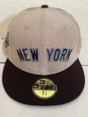 New York Yankees-New Era Hat Club Fitted Hat-Size 7 3/8-Tan & Brown Corduroy