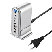 [GaN Tech] YMX-613 600W 8-Port USB PD Charger 3USB-A+5USB-C PD QC Fast Charging Digital Display Desktop Charging Station