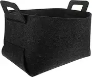 MUCKLILY Foldable Laundry Basket Collapsible Clothes Holder for Nursery Bedroom and Living Room Versatile Storage and Sundries Bin Deep Grey