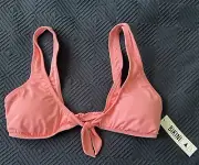 The Bikini Lab New With Tags Tie Front Bikini Top Pink Size Medium