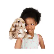 Folkmanis Silky Bunny Rabbit Hand Puppet 25cm Kids Animal Plush Toy 3y+