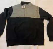 Champion Reverse Weave Black Gray 1/4 Button Pullover Sz XL Men’s New
