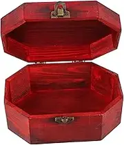 TOGEVAL Antique Look Storage Box Large Capacity Wooden Storage Crates for Desktop Table with Easy to Carry Handle