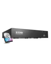 ZOSI 4K 8MP 8 CH NVR PoE Security Camera System 2TB HDD Network Video Recorder