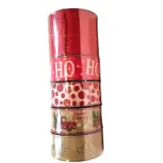 New Set of 5 Wired Christmas Ribbon Holiday, Sparkle, Polka Dot, Rustic, Classic