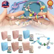 Girls Bracelet Making Kit Beads Jewellery Charms Pendant DIY Craft Kids Gift VH