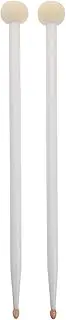 BIUDECO 2pcs Drum Mallet Hammer: Wood Handle Snare Drum Sticks - Felt Head Music Sticks Percussion Practice Wood Rhythm Exercises & Performances