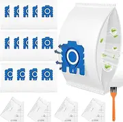 14 Pack 3D Air clean Dust Bags Compatiable with Miele Hoover Bags GN Vacuum Cleaner Bags for Complete C3 C1 C2 Classic C1 S2 S5 S8 S400 Series with 4 Motor Protection Filter, 4 Exhaust Filter