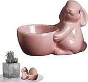 Ceramic Egg Cups - Ceramic Easter Bunny Egg Stand Decoration - Creative Bunny Egg Holder Cute and for Kitchen Gadgets, Home -Decor, Kitchen Utensils