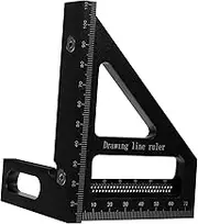HOMSFOU Carpentry Tools Aluminum Alloy Angle Ruler Square for Woodworking Measuring Needs