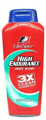 1 Old Spice HIGH ENDURANCE PURE SPORT Body Wash Shower Gel Men, 18 Oz.