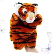Tiger Plush Hand Puppet Interactive Storytelling Doll for Role Play Accessory for Parent Fun Engaging Tiger Puppet for Imaginative Play