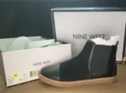 Nine West Flat Boot Black Womens Size 7.5 casual style, new with box