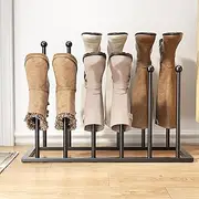pickpiff Free Standing Shoe Racks - Black Metal Boot Rack, Shoe Organizer for Dorm Room, Closet, Entryway, Bedroom, Patio Outdoor, Hallway, Black Shoe Rack Organizer, Shoe Storage Fit for 6 Pairs