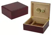 Quality 25+ Count Cigar Humidor Box Cabinet Mahogany Humidifier Hygrometer 11
