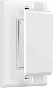 Magnetic Switch Covers, ILIVABLE Light Switch and Outlet Cover for Flat Modern Switches, Not Child Proof (White, 1 Pack)