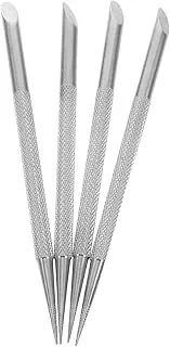 PAMINGONO 4pcs Stainless Steel Cuticle Pusher Tools for Nail Manicure Easy Nail Cuticle Remover Smooth Surface