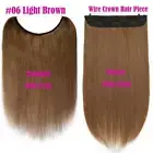 Invisible Wire In Human Hair Extensions Hairpiece Weft Real Thick One Piece 100g
