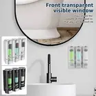 3 Chamber Shampoo Dispenser Refillable Soap Dispenser Wall Mounted PKq