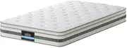 Giselle Single Mattress, 20cm Thickness, Mattress in a Box, Green Tea Foam Hybrid Matress for Motion Isolation, Soft and Comfortable, Pressure Relief,Medium Firm Support
