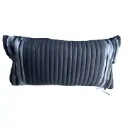 Natori 100% Cotton 12" X 20" Oblong Decorative Pillow Hanae Grey