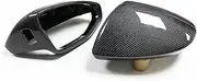 Compatible For Audi A6 C8 A7 ABT 4K8 A8 D5 2018 2019 2020 Carbon Fiber LHD Car Rearview Side Mirror Covers Cap Accessories Compatible For Vehicles(Carbon fibre b)