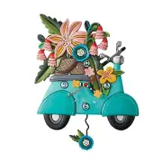 Allen Designs 6012909 Scoot-In Through Life Pendulum Wall Clock 12"