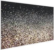 Homoyoyo Black and Gold Backdrop Glitter Backdrop Golden Spots Backdrop Photography Backdrops for Wedding Graduation Party Photo Booth Decor