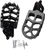 Dirt Bike Foot Pegs for HON&DA CRF250R CRF450R CRF 250 450 R CRF 250R 2016 Motorcycle Accessories Footrest Footpegs Foot Pegs Pedal Plate Foot Rests (Color : Black)