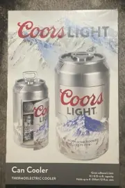 Coors Light Portable Mini Fridge-8 Can Personal Travel Cooler Silver Koolatron