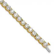 14k Yellow Gold 16 Ct. Lab Grown Diamond VS/SI+ G+ Tennis Bracelet