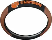 Promark NCAA Clemson Tigers Steering Wheel CoverSteering Wheel Cover Premium Pigskin Style, Team Colors, One Size