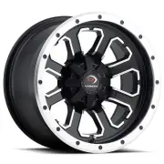14x8 Vision 548 Commander Matte Blk Machined UTV Wheel 4x156 (-10.2mm)