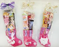 在飛比找樂天市場購物網優惠-粉紅聖誕襪糖果組，糖果襪/糖果罐/聖誕節/交換禮物/聖誕小禮